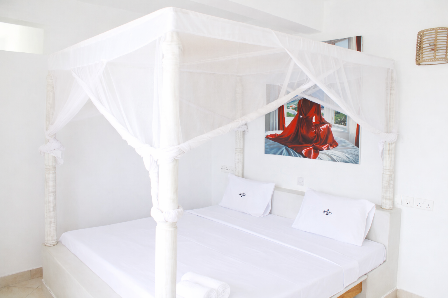 Lilies Apartment bedroom, Nyumba Maua Watamu