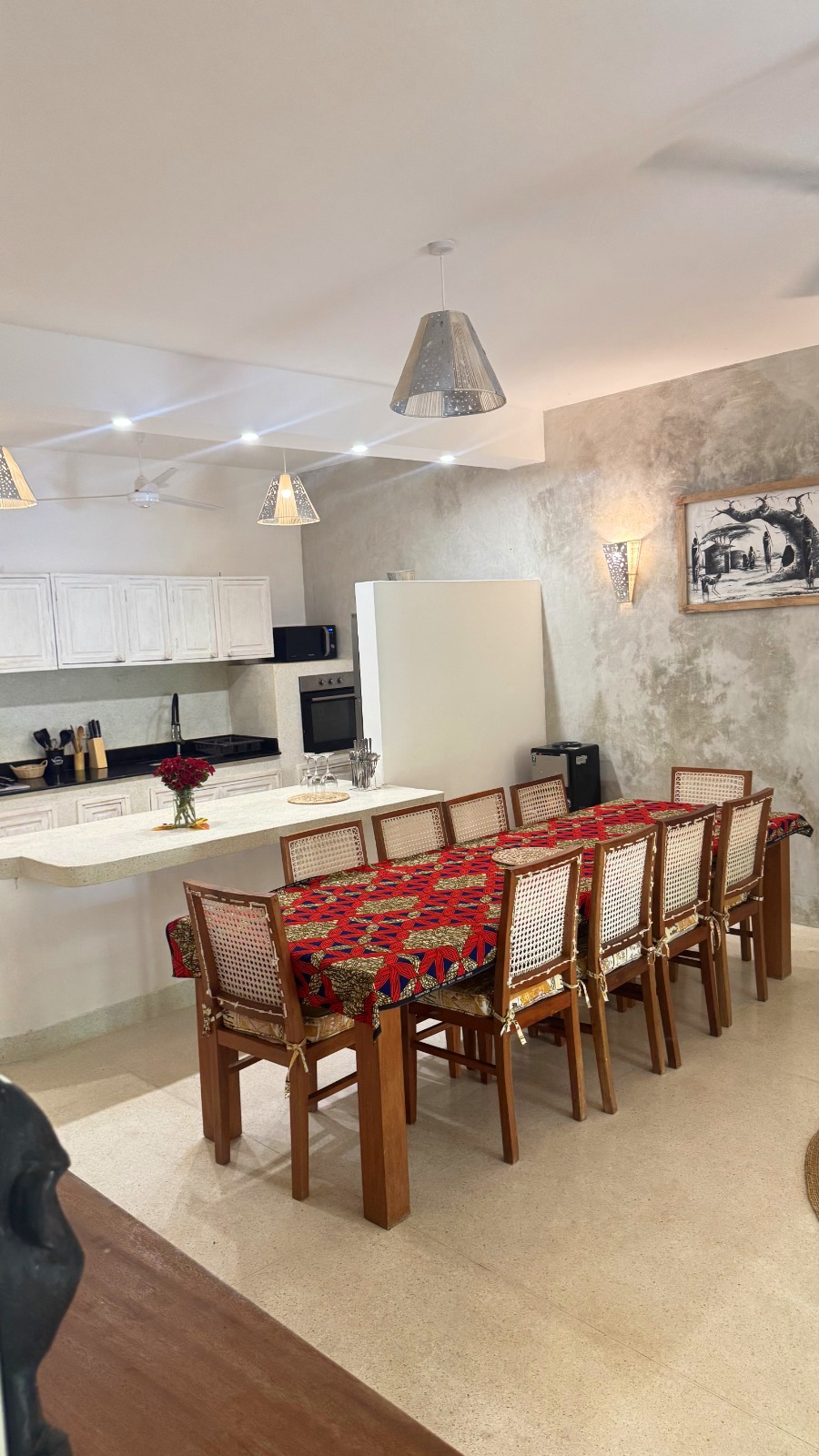 Dining Area inside Villa Rebecca in Watamu